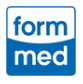 Logo von Formmed in Blau und Weiß, mit dem Wort "formmed" in Kleinbuchstaben.